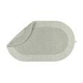 Rhomtuft Badteppich Exquisit oval, 50 x 75 cm, perlgrau