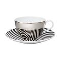KPM Urbino Platinum Edition breakfast cup and saucer Waves