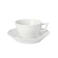 KPM Kurland Teetasse mit Unterteller, weiß