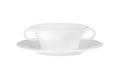 KPM Berlin soup cup and saucer, white