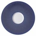 Jaune de Chrome Bolero Blue gourmet plate with small centre