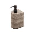 GioBagnara Nobble soap dispenser, bronze & travertine titanium