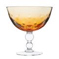 Saint-Louis Bubbles footed cup, amber