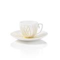 J.L Coquet Toundra Gold Mokkatasse mit Unterteller Toundra Gold