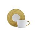 Bernardaud Twist Gold Espressotasse mit Unterteller