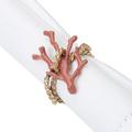 L'Objet Serviettenringe Coral, 4er-Set, gold