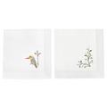 Eri Textiles Birds and leaves linen napkins, 2 patterns, set of 6