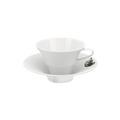 Hering Berlin Piqueur Kaffee-/Teetasse mit Unterteller, konisch, Motiv Igel