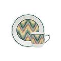 Gien Dominoté espresso cups and saucers, set of 2
