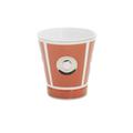 Bernardaud Eolie porcelain cup, orange
