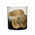 Artel African Safari Gilded double old fashioned tumbler, vulture in smoke