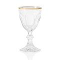Mario Luca Giusti Dolce Vita acrylic water glass, clear with gold rim