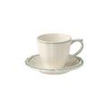 Gien Filets Celadon US coffee/tea cups and saucers, set of 2