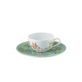 Raynaud Paradis mocha cup and saucer, turquoise