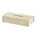 Riviere Vanity tissue box cover, rectangular, ivory