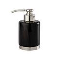 Cristal et Bronze Obsidian soap dispenser, chrome
