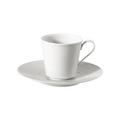 KPM Urania Kaffeetasse mit Unterteller, weiß