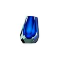 Moser Vase Pear, H 13 cm, beryl/blau