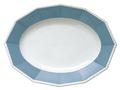Nymphenburg Perl blau, Platte oval