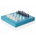 Hector Saxe Buffalo chess set, light blue