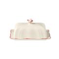 Gien Filets Rouge butter dish