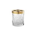 Cristal et Bronze Cristal Diamant Ciselé toothbrush holder, gold