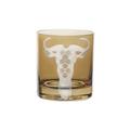 Artel African Safari double old fashioned tumbler, wildebeest in taupe