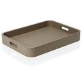 Giobagnara Rechteckiges Tablett Polo, mit Griffen, 47,5 x 35 cm, schlamm