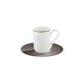 Raynaud Italian Renaissance Dark Grey double espresso cup and saucer
