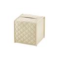 Riviere Vanity tissue box cover, square, ivory