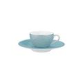 Raynaud Minéral Irisé Hellblau Mokkatasse mit Unterteller