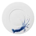 Hering Berlin Ocean gourmet plate, broad rim, motif crayfish