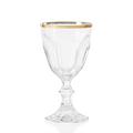 Mario Luca Giusti Dolce Vita acrylic wine glass, clear with gold rim