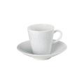 Raynaud Minéral White double espresso cup and saucer