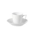 KPM Kurland Espressotasse mit Unterteller, weiß