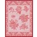 Le Jacquard Francais Jardin des Roses tea towel, red