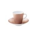 Raynaud Minéral Irisé Copper double espresso cup and saucer