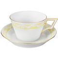 KPM Kurland Multicolore office cup and saucer, yellow