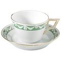 KPM Kurland Multicolore office cup and saucer, yellow green