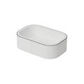 Giobagnara Stapelbares Tablett Polo, rechteckig klein, H 5,5 cm, weiß