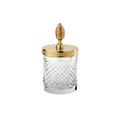 Cristal et Bronze Cristal Diamant Ciselé jar, small, gold