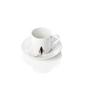 Augarten Wien People single espresso cup and saucer, lady with bags