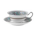 Wedgwood Florentine Turquoise Teetasse Peony mit Unterteller