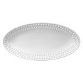 L'Objet Perlée White oval platter, small