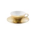 Hering Berlin Polite Gold Kaffee-/Teetasse mit Unterteller, komplett vergoldet