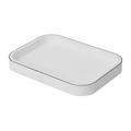 Giobagnara Stapelbares Tablett Polo, rechteckig groß, H 3 cm, weiß
