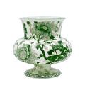 Gien Pivoines Vertes vase, shape Faenza, small