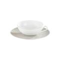 Raynaud Italian Renaissance Perlgrau Teetasse mit Unterteller