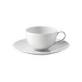 KPM Urbino Kaffeetasse halbhoch mit Unterteller, weiß