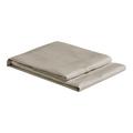 Christian Fischbacher Satin fitted sheet, pebble (835), 90 x 200 cm, mattress height 16-30 cm